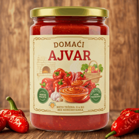 Domaći ajvar-prirodan,ručno pravljen,bez konzervansa