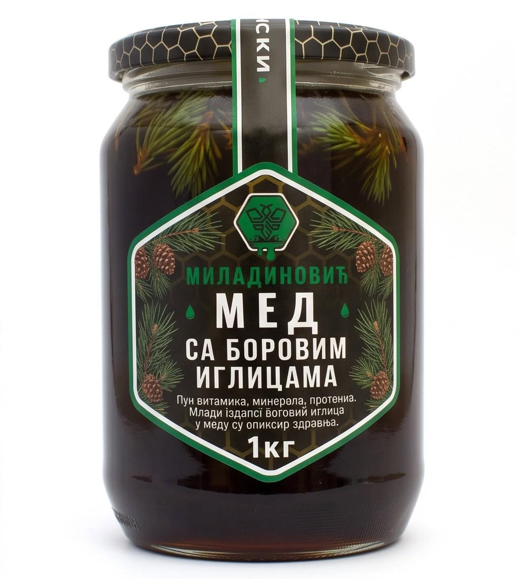 Med od borovih iglica — sa mladim izdancima belog bora - Slika 3